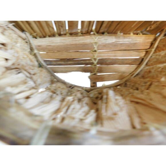 Vintage Woven Corn Cob Husk Hanging Stacking Baskets Fall Autumn SET OF 3 READ - Picture 6 of 11